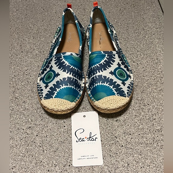 Sea Star Beachwear Blue Susani Beachcomber Espadrille Size W11 - Picture 2 of 11